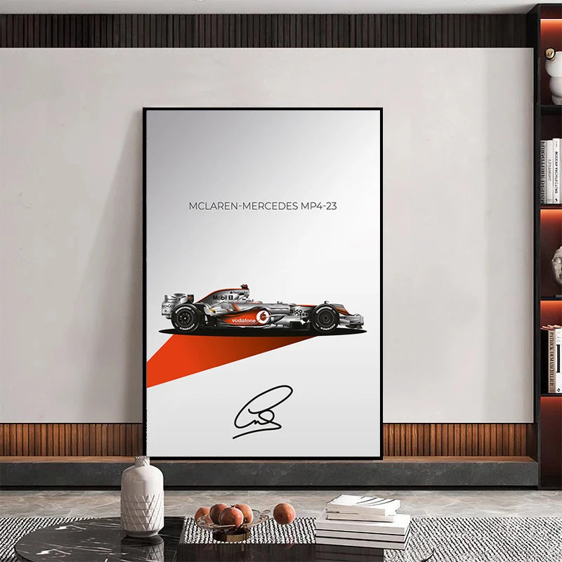 Decorative Formula 1 Poster – Racing Car Art for Walls
