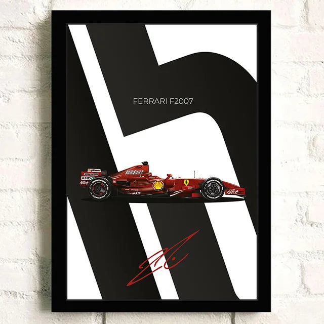 Decorative Formula 1 Poster – Racing Car Art for Walls