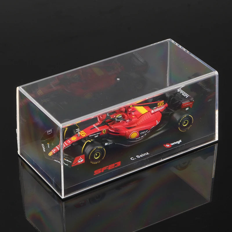 Premium Bburago 1:43 SF-23 ITALIA Special Paint #16 Charles Leclerc #55 Carlos Sainz