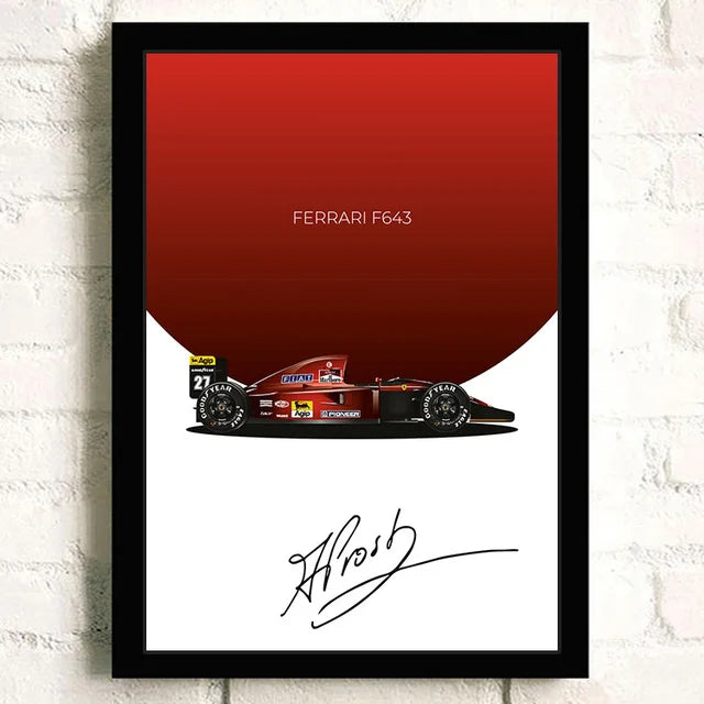Decorative Formula 1 Poster – Racing Car Art for Walls