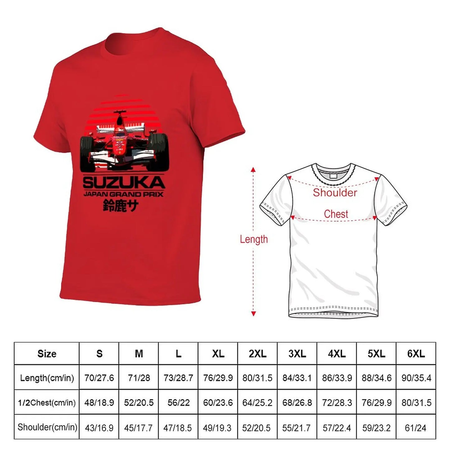 T-Shirt Ferrari Michael Schumacher F1 Suzuka Japan Grand Prix