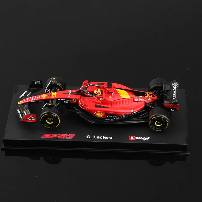 Premium Bburago 1:43 SF-23 ITALIA Special Paint #16 Charles Leclerc #55 Carlos Sainz