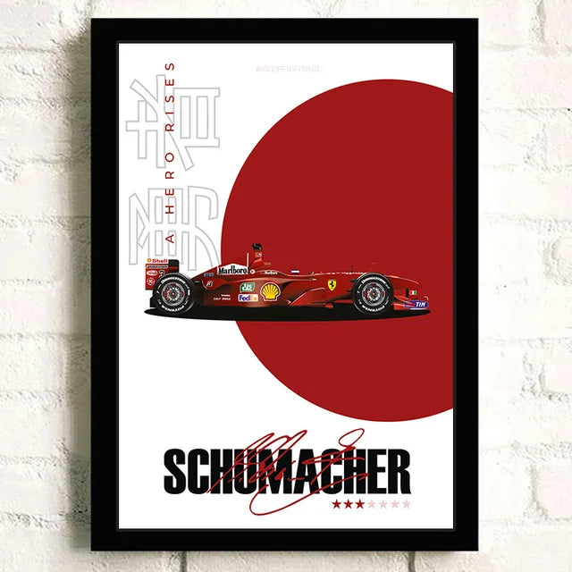 Decorative Formula 1 Poster – Racing Car Art for Walls