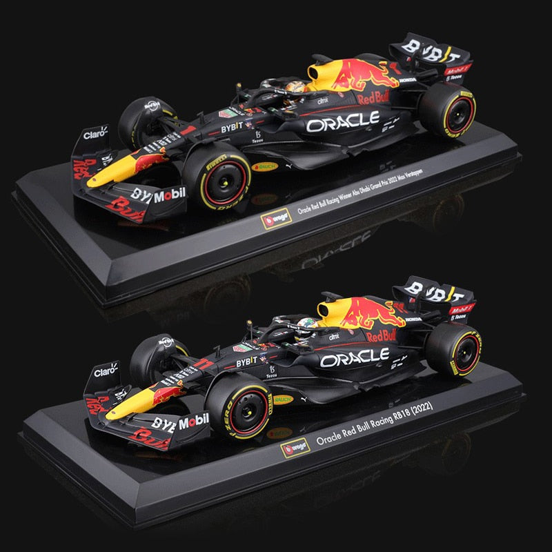 Premium Bburago 1:24 2022 F1 Winner Oracle Red Bull RB18 Racing Abu Dhabi Grand Prix #1 Verstappen #11Perez