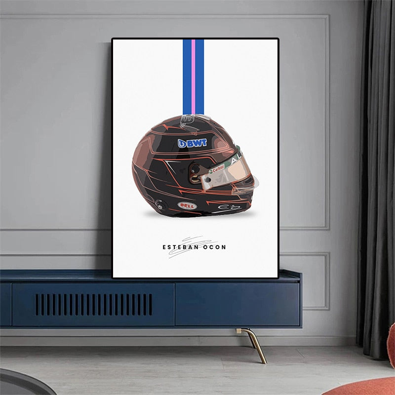 Poster Capacete Esteban Ocon Temporada 2023