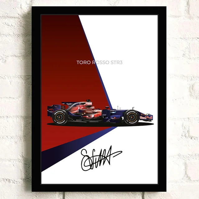 Decorative Formula 1 Poster – Racing Car Art for Walls
