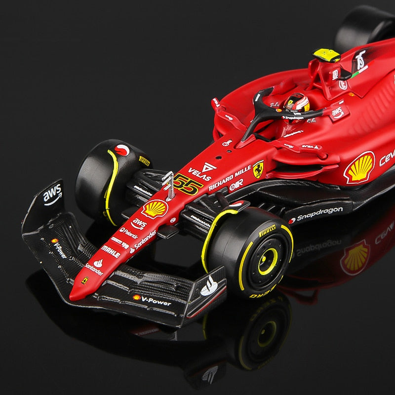 Premium Bburago 1:43 2022 F1 Scuderia Ferrari F1-75 #16 Leclerc #55 Sainz
