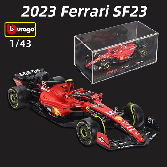 Premium Bburago 1:43 2023 Scuderia Ferrari SF23 #16 Leclerc #55 Sainz