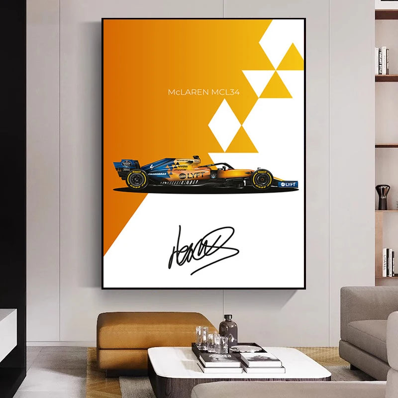 Decorative Formula 1 Poster – Racing Car Art for Walls