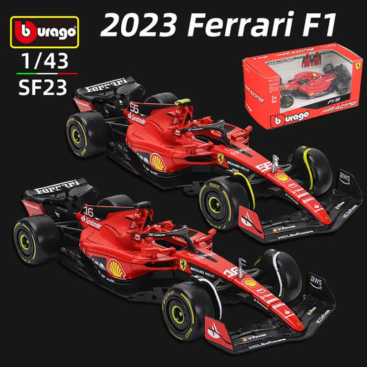 Bburago 1:43 2023 Scuderia Ferrari SF23 #16 Leclerc #55 Sainz