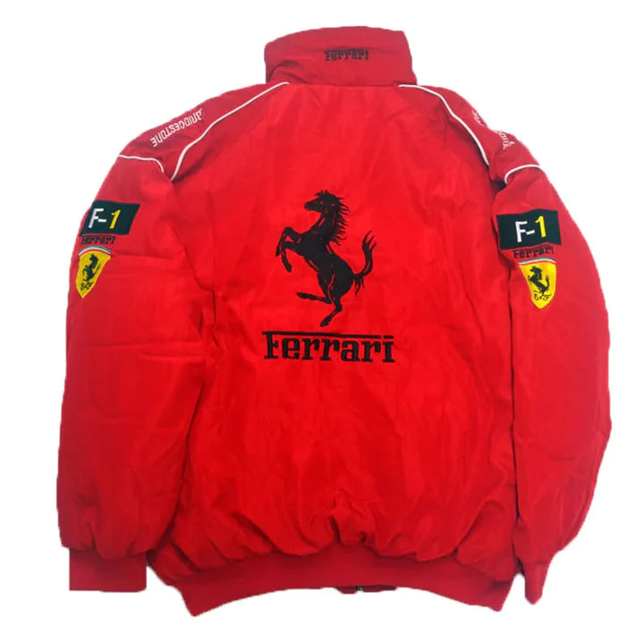 Buy Ferrari Jacket Leather Jacket Men Cowhide Leather Formula F1 Real  Leather 90s Vintage Biker Jacket Women Newyear Gift Unisex Jacket Online in  India - Etsy
