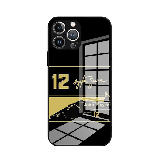 Capa Iphone F1 Ayrton Senna 1986 JPS Lotus Design - Vidro temperado