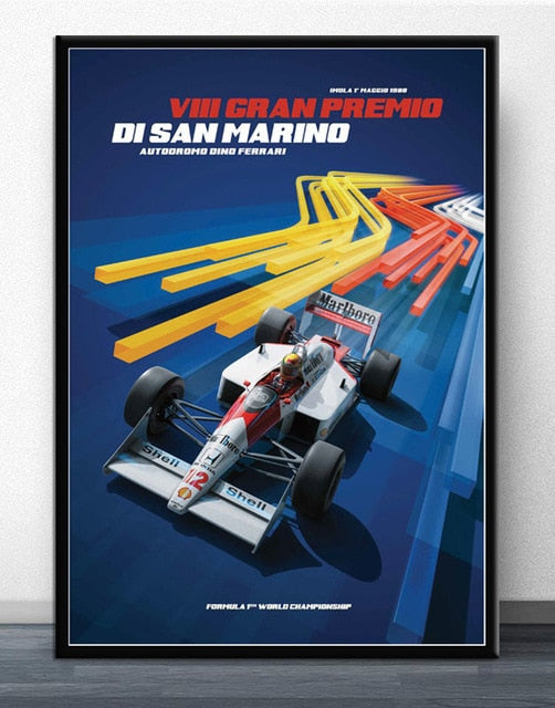 Poster Ayrton Senna San Marino GP