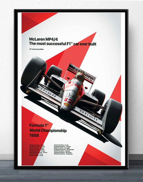 Poster Mclaren MP4/4 the most successful F1 car ever built