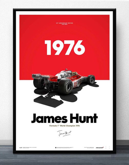 Mclaren 1976 poster James Hunt