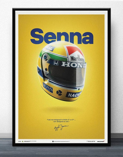 Poster Ayrton Senna Helmet