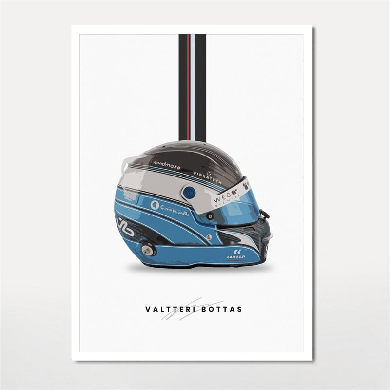 Valtteri Bottas Helmet Poster Season 2023