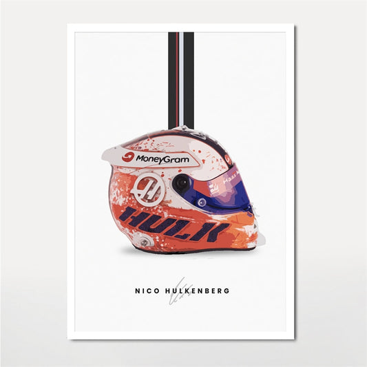 Nico Hulkenberg Helmet Poster 2023 Season