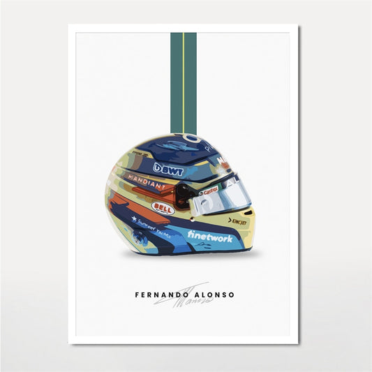 Poster Capacete Fernando Alonso Temporada 2023