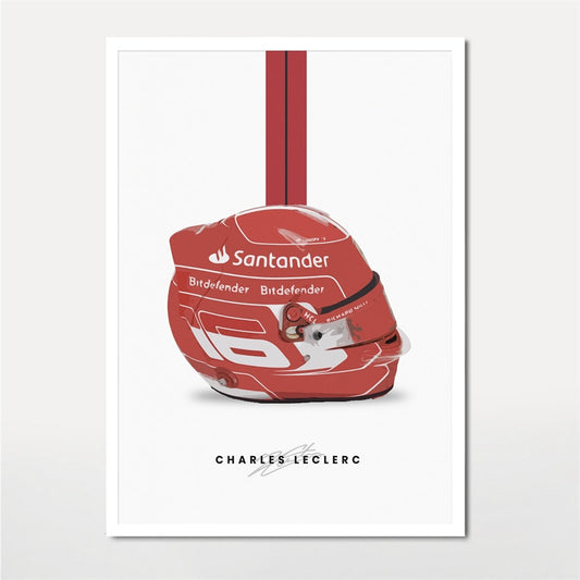 Poster Capacete Charles Leclerc Temporada 2023