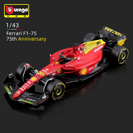 Bburago 1:43 75th Anniversary MONZA 2022 F1 Scuderia Ferrari F1-75 #16 Leclerc #55 Sainz