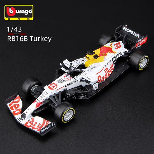 Bburago 1:43 2021 F1 Red Bull Racing RB16B 33# Verstappen 11# Perez Special Paint