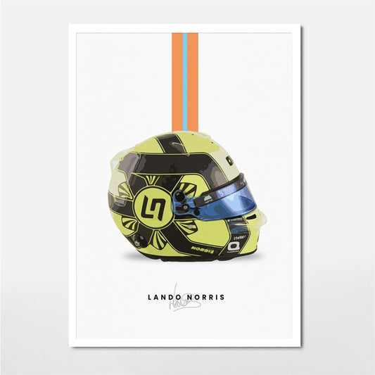 Poster Capacete Lando Norris Temporada 2023