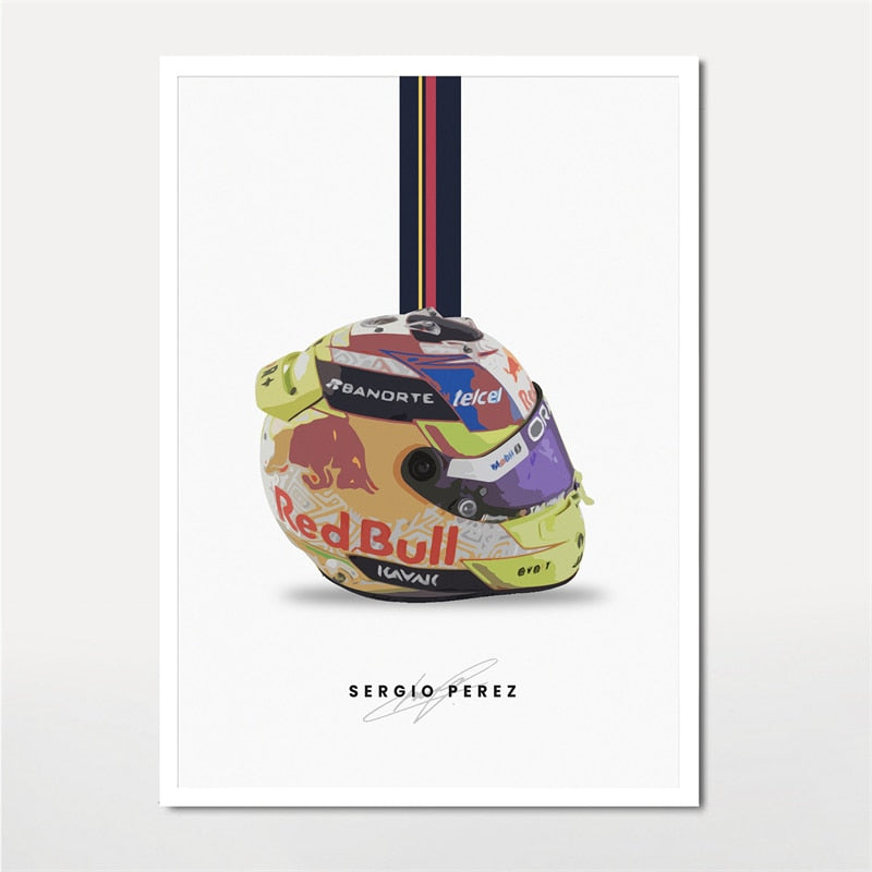 Poster Sergio Perez Helmet Season 2023